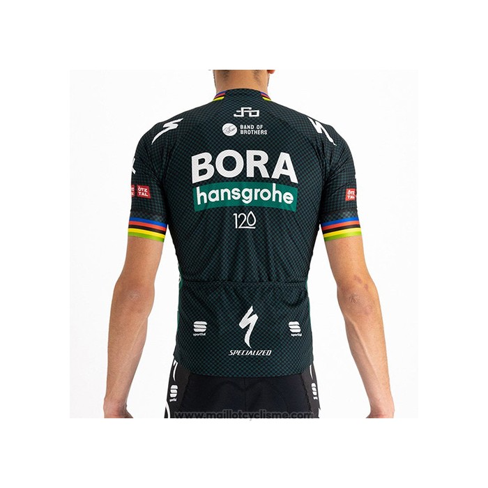 2021 Maillot Cyclisme Bora-Hansgrone Mondo Champion Manches Courtes et Cuissard